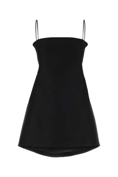 Balenciaga Black Wool Blend Mini Dress