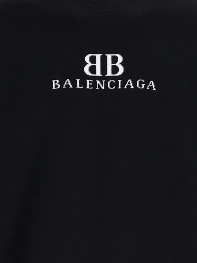 Balenciaga Black Wool Blend Oversize Sweater