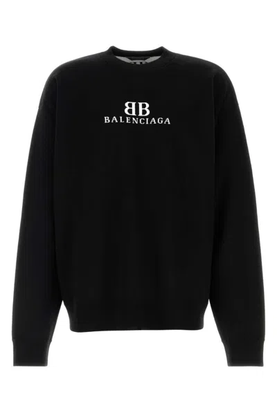 Balenciaga Black Wool Blend Oversize Sweater