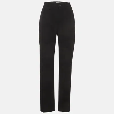 Pre-owned Balenciaga Black Wool Blend Straight Leg Tailored Pants M