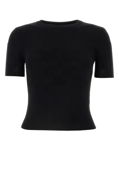 BALENCIAGA BLACK WOOL BLEND SWEATER