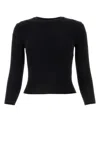 Balenciaga Bb-pattern Open-knit Jumper In Black