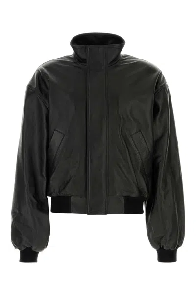 BALENCIAGA BLACK WOOL BOMBER JACKET
