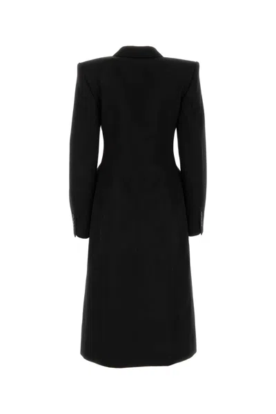 Balenciaga Cashmere And Wool-blend Coat In Black