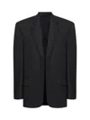 Balenciaga Men Tailored Jacket In Twill And Jersey In Black