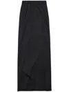 Balenciaga Women Wool Midi Skirt In Black