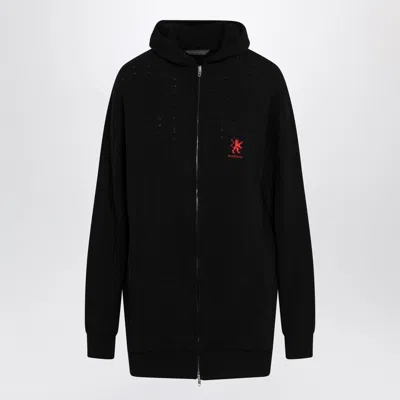 Balenciaga Black Wool Mini Cardigan Dress