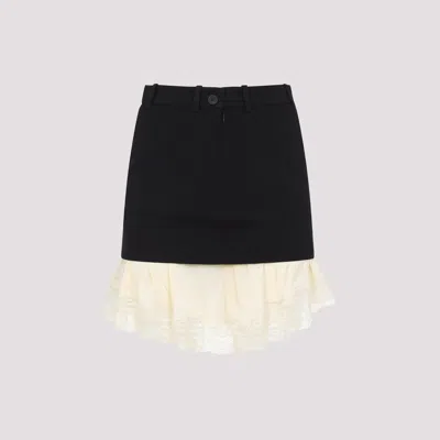 BALENCIAGA BLACK WOOL MINI SKIRT