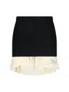 Balenciaga Black Wool Mini Skirt In Black