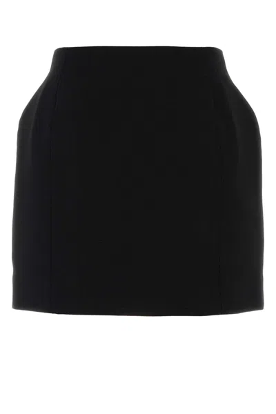 Balenciaga Black Wool Mini Skirt