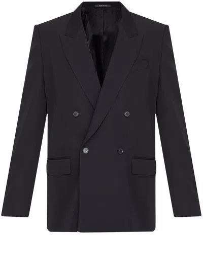 Balenciaga Black Wool Oversized Blazer For Men