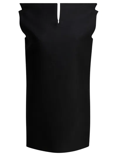 Balenciaga Black Wool Silk Polyester Dress