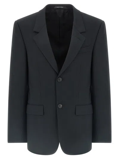 BALENCIAGA MEN BLACK WOOL TAILORED BLAZER, L LUXURY JACKETS FOR MEN DARVEYS