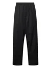 Balenciaga Ironed Pleats Twill Wide-leg Pant In Black
