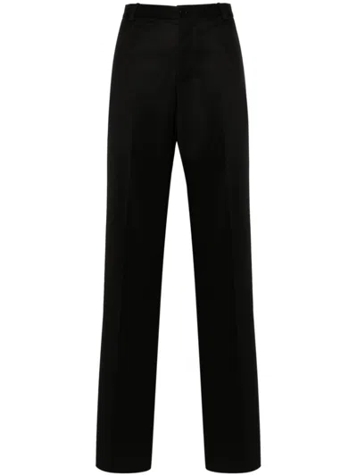 Balenciaga Straight-leg Tailored Wool Trousers In 1000
