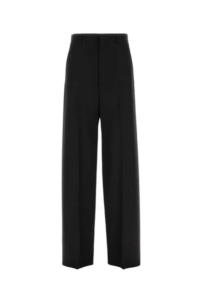 Balenciaga Black Wool Wide-leg Pant