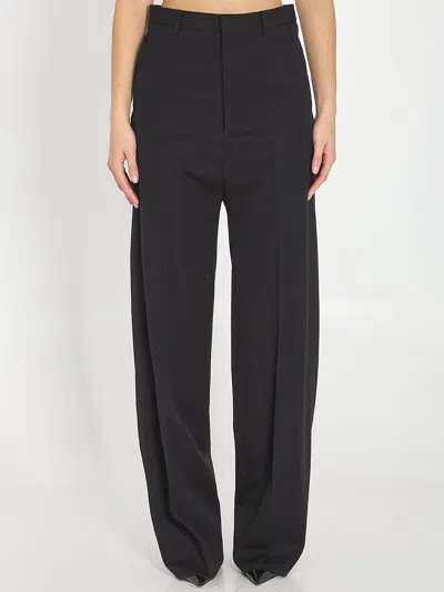 Balenciaga Tailored Wool Pants In Black