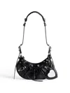 Balenciaga Borsetta A Tracolla Le Cagole Xs Con Lavorazione Coccodrillo E Strass Da Donna In Nero In Black