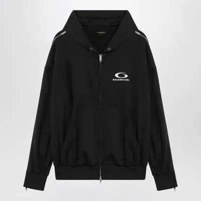 BALENCIAGA BALENCIAGA  BLACK ZIP-UP SWEATSHIRT LOOP SPORTS ICON