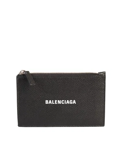 BALENCIAGA BLACK ZIPPED CARDHOLDER