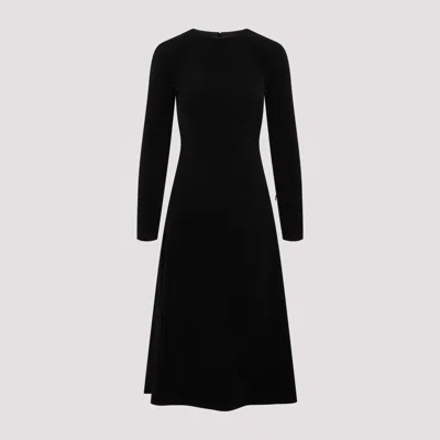 BALENCIAGA BLACK ZIPPED CUFFS DRESS