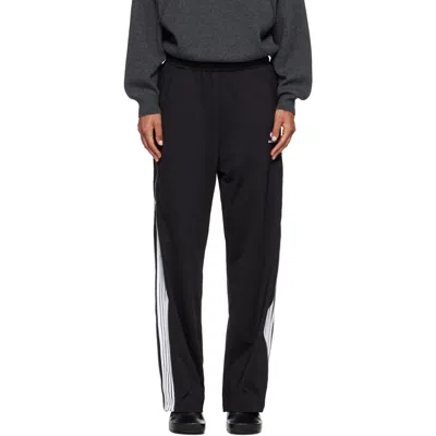 Balenciaga Black Zipped Loop Sports Icon Sporty Track Pants In 1070 Black/white