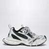 Balenciaga Multicolor Mesh And Rubber 3xl Gradient Sneakers In Silver