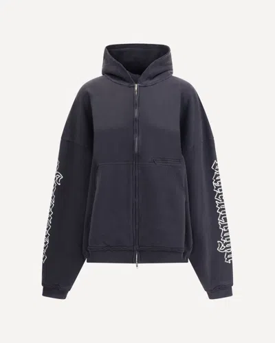 Balenciaga Blackletter Script Motif Hoodie