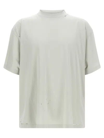 Balenciaga Blackletter Script Print T-shirt In Cream