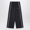 Balenciaga Sporty Trousers Featuring Side Stripes In Animal Print