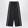 Balenciaga Sporty Trousers Featuring Side Stripes In Black