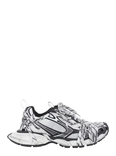 Balenciaga Blackwhite Lace Up Sneakers In White