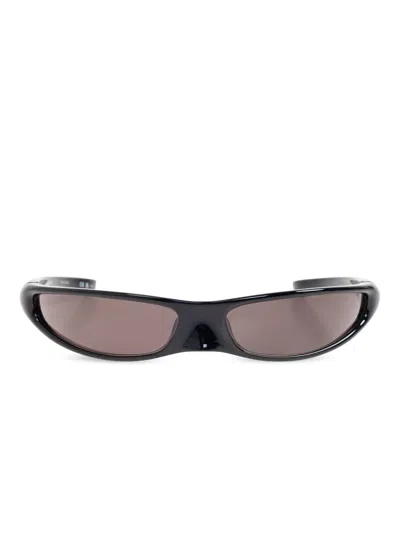 Balenciaga Blade Rectangle-frame Sunglasses In Black