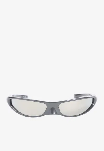Balenciaga Blade Rectangular Sunglasses In Gray