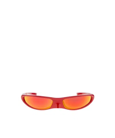 Balenciaga Blade Rectangular Sunglasses In Red-red-red