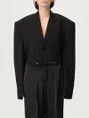 Balenciaga Black Cut Off Single Breasted Jacket In Black