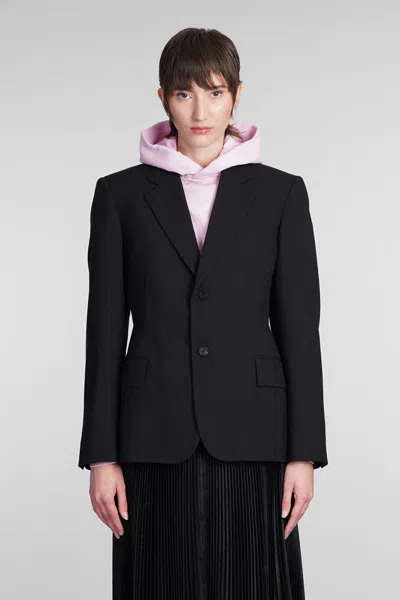 Balenciaga Blazer In Black Wool