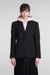 Balenciaga Blazer In Black Wool In Black