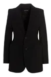 Balenciaga Single-breasted Wool Jacket In Black