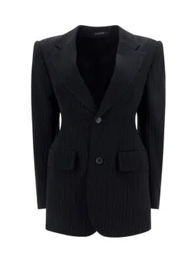 Pre-owned Balenciaga Blazer Jacket In Black/white
