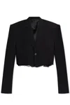Balenciaga Single-breasted Notched Lapels Blazer In Black
