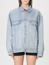 Balenciaga Collared Regular Jacket Long Sleeves Pockets In Blue