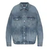 Balenciaga Bleached-effect Button-up Denim Jacket 'blue'