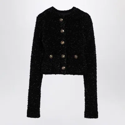 Balenciaga Blend Tweed Cropped Cardigan