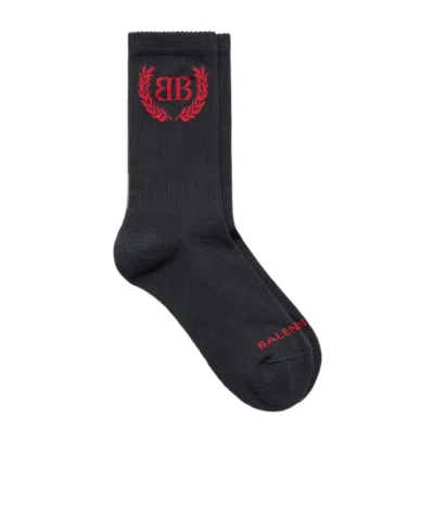 Balenciaga Blended Socks In Black