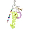Balenciaga Logo Keychain With Charms In 8486 Multicolor
