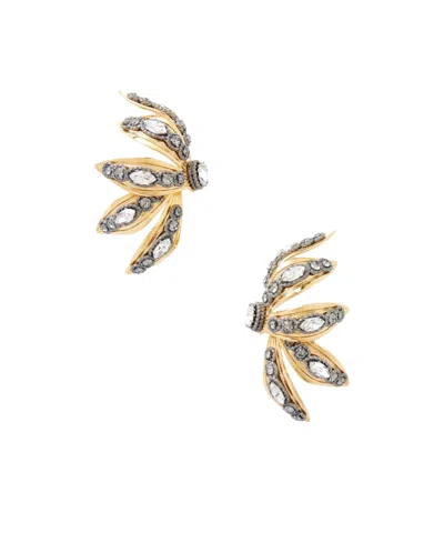 Balenciaga Bloom Crystal-embellished Gold-tone Earrings