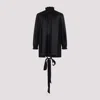 Balenciaga Silk Blouse With Decorative Tie At Neckline In Black
