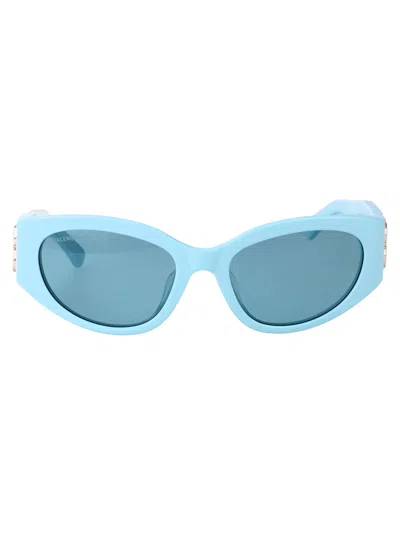 Balenciaga Blue-blue-light Blue Recycled Acetate Sunglasses