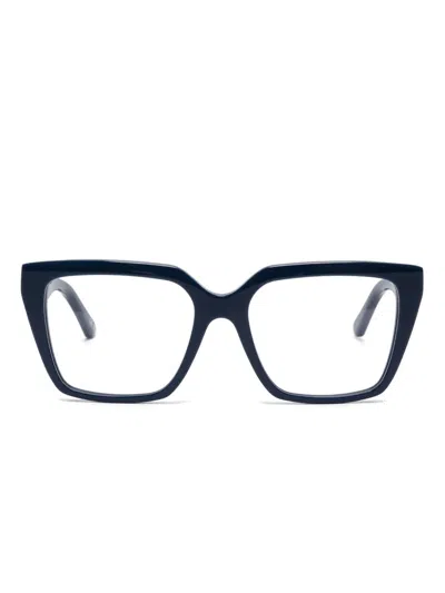 Balenciaga Blue-blue-transparent Recycled Acetate Glasses In Black